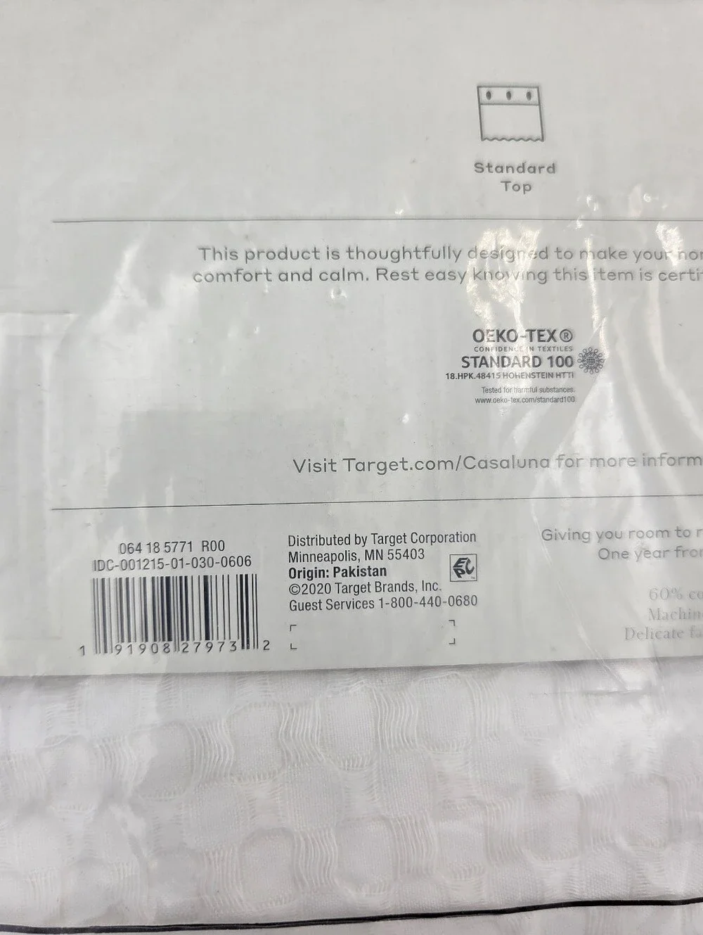 Casaluna White Waffle Shower Curtain 72 In X 72 In Nwt